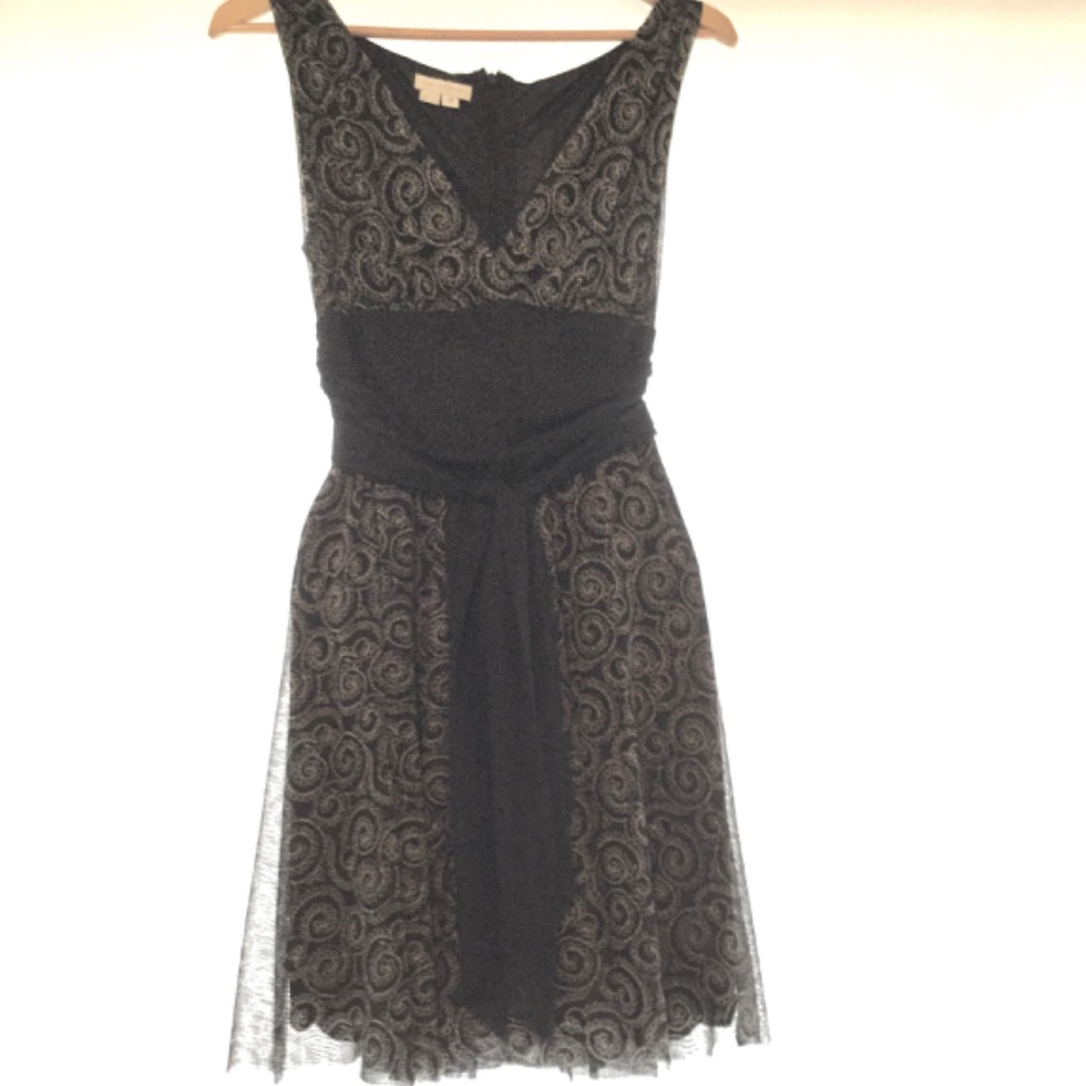 London Times Tie Waist Dress